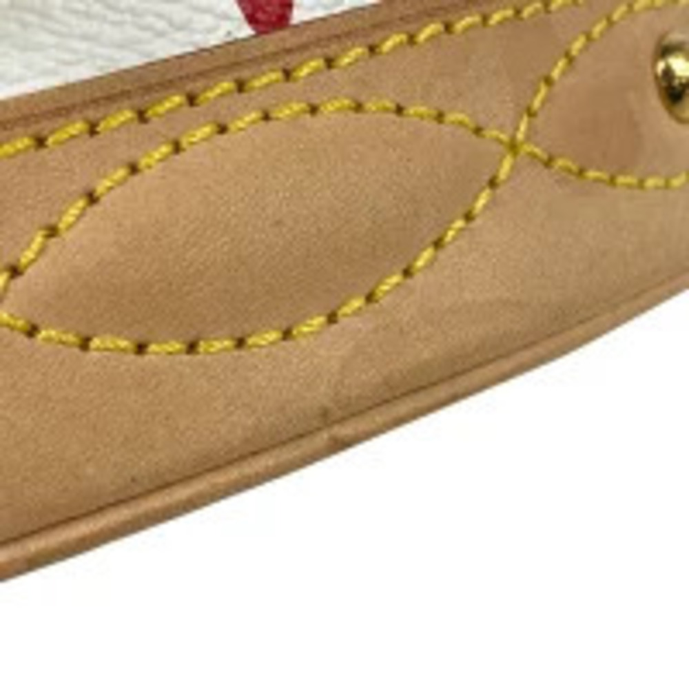 Louis Vuitton Bucket Flange Shoulder Bag Fringe Tote Monogram Multicolor Blanc - Picture 7 of 7